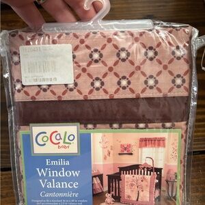 CoCaLo Pink and Brown Window Valance